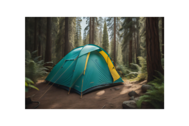 Tent in woods