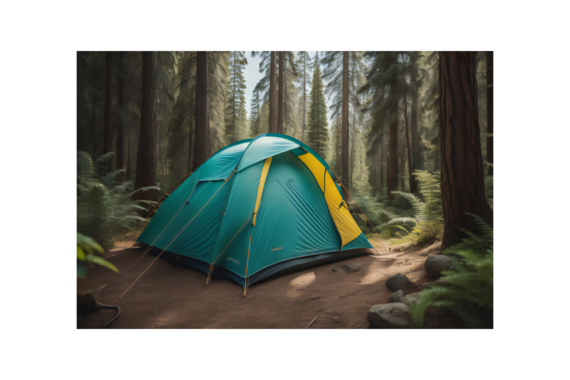 Tent in woods